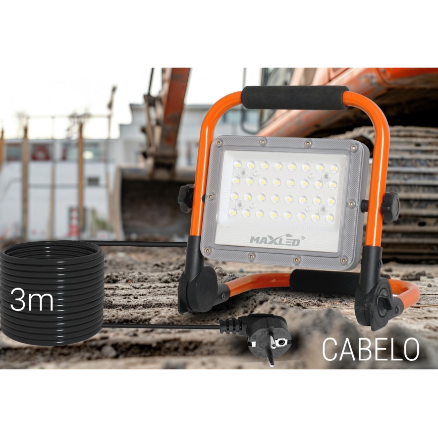 LED Floodlight with a stand LED/50W/230V 5000K IP65 orange
