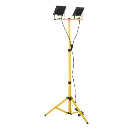 LED Floodlight with a stand TIGRA 2xLED/50W/230V 4000K IP54 black/yellow