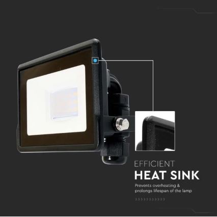 LED Floodlight with direct connection SAMSUNG CHIP LED/10W/230V IP65 6500K black