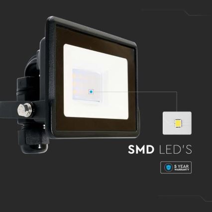 LED Floodlight with direct connection SAMSUNG CHIP LED/10W/230V IP65 6500K black