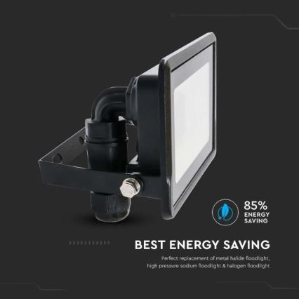 LED Floodlight with direct connection SAMSUNG CHIP LED/10W/230V IP65 6500K black