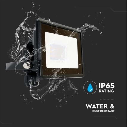 LED Floodlight with direct connection SAMSUNG CHIP LED/10W/230V IP65 6500K black