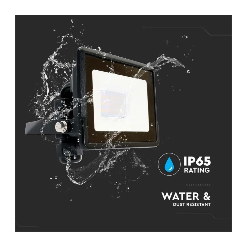 LED Floodlight with direct connection SAMSUNG CHIP LED/10W/230V IP65 6500K black