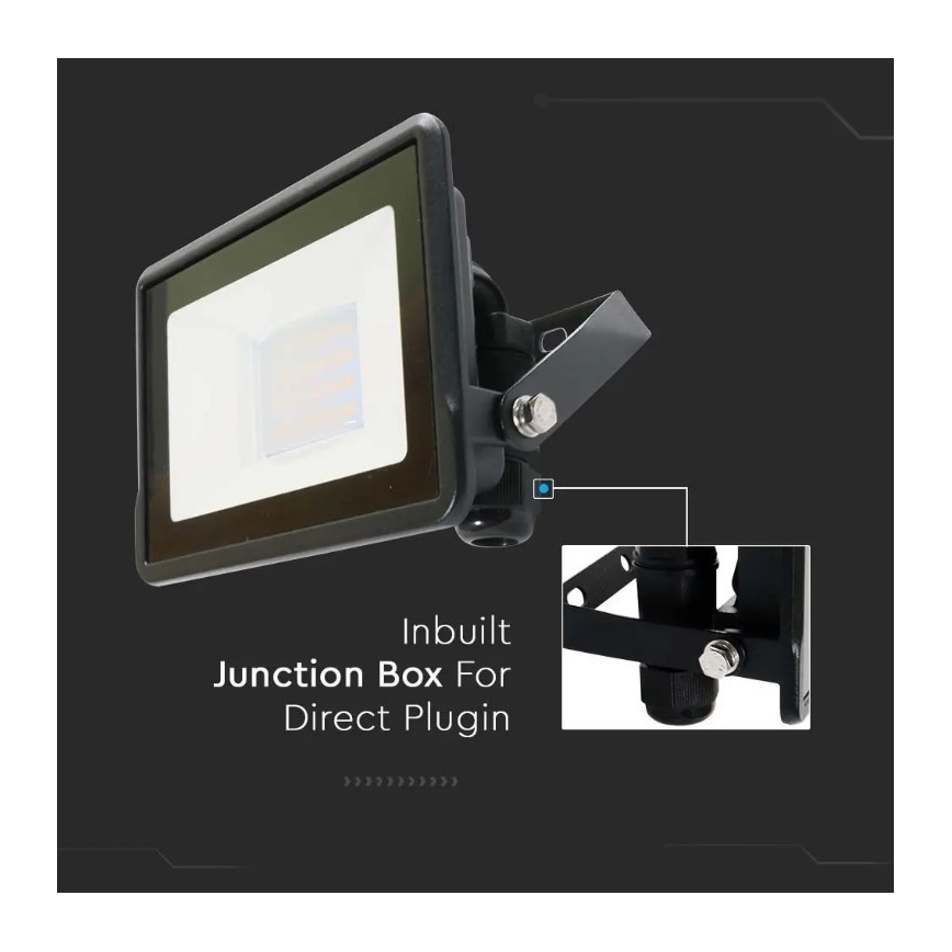 LED Floodlight with direct connection SAMSUNG CHIP LED/20W/230V IP65 6500K