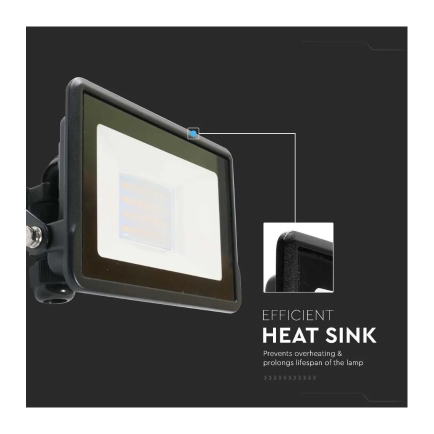 LED Floodlight with direct connection SAMSUNG CHIP LED/20W/230V IP65 6500K