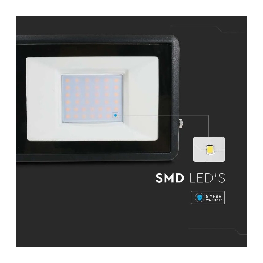 LED Floodlight with direct connection SAMSUNG CHIP LED/30W/230V IP65 6500K