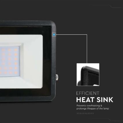 LED Floodlight with direct connection SAMSUNG CHIP LED/30W/230V IP65 6500K