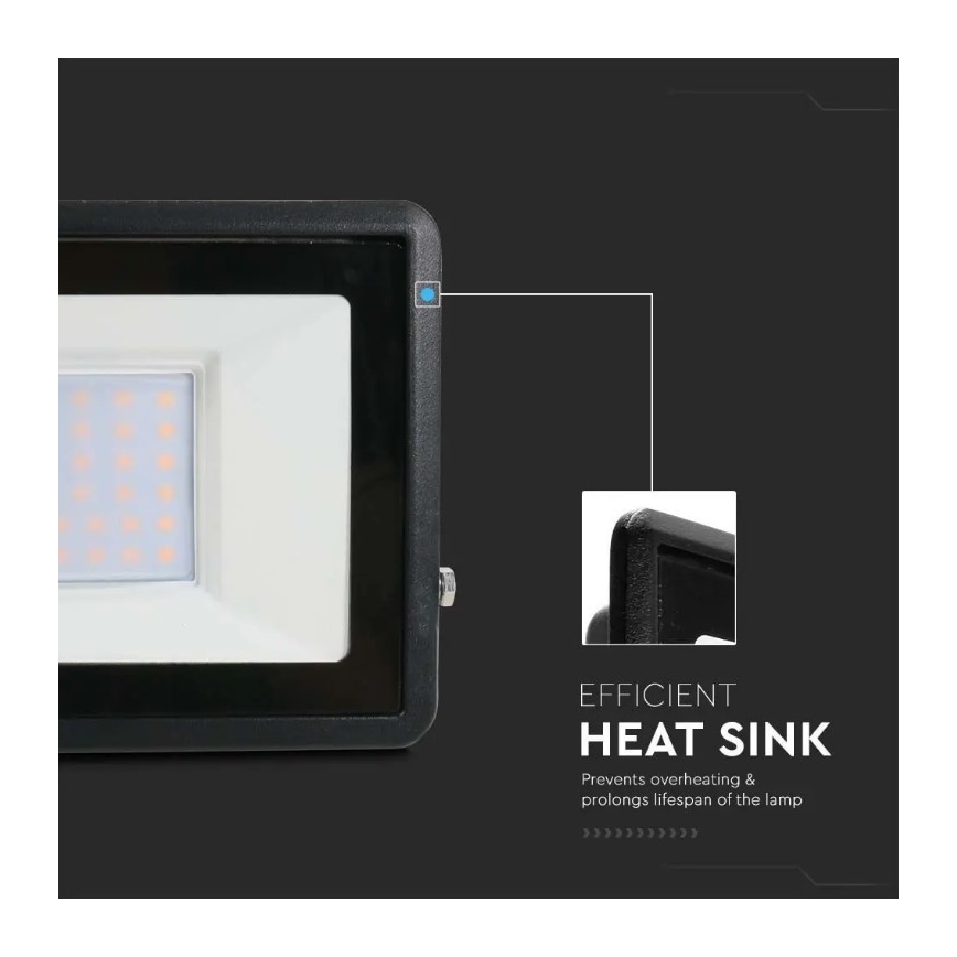 LED Floodlight with direct connection SAMSUNG CHIP LED/30W/230V IP65 6500K