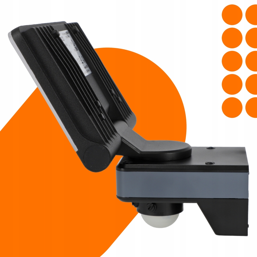 LED Floodlight with motion and dusk sensor LED/44W/230V 4200K IP54 black