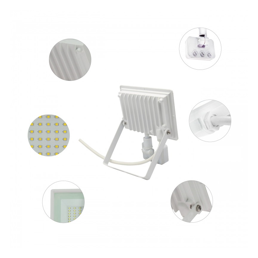 LED Floodlight with motion sensor NOCTIS LUX 3 LED/50W/230V 4000K IP44 white