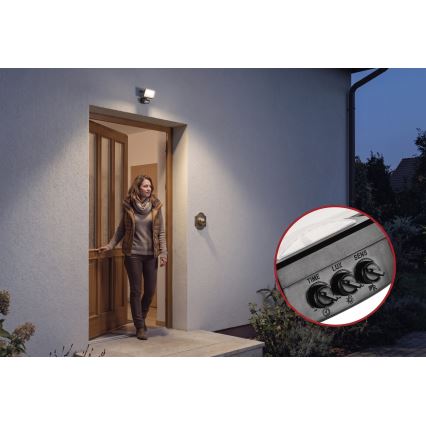 LED Floodlight with Motion and Dusk Sensor TAMBO EVO LED/10W/230V 4000K IP44 Black