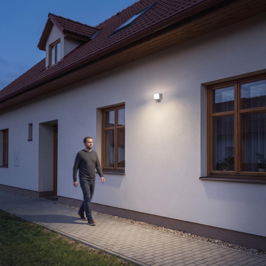LED floodlight with motion and dusk sensor TAMBO EVO LED/20W/230V 4000K IP44 black