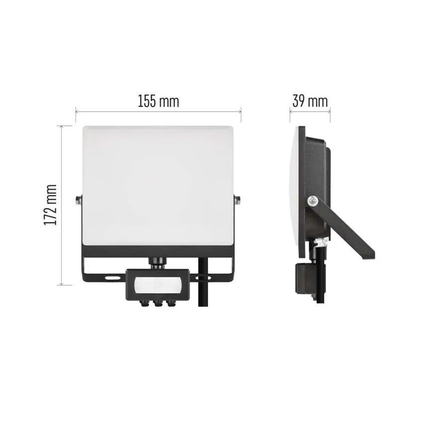 LED Floodlight with Motion and Dusk Sensor TAMBO EVO LED/30W/230V 4000K IP44 Black