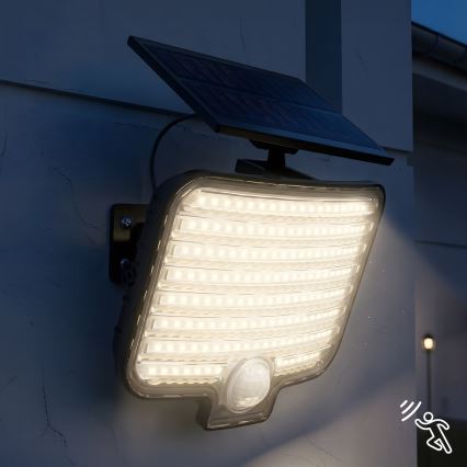 LED floodlight with sensor and solar panel ALEX LED/5,5W/3,7V 1200 mAh IP44