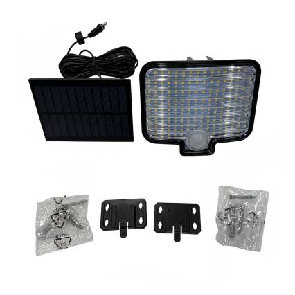 LED floodlight with sensor and solar panel ALEX LED/5,5W/3,7V 1200 mAh IP44