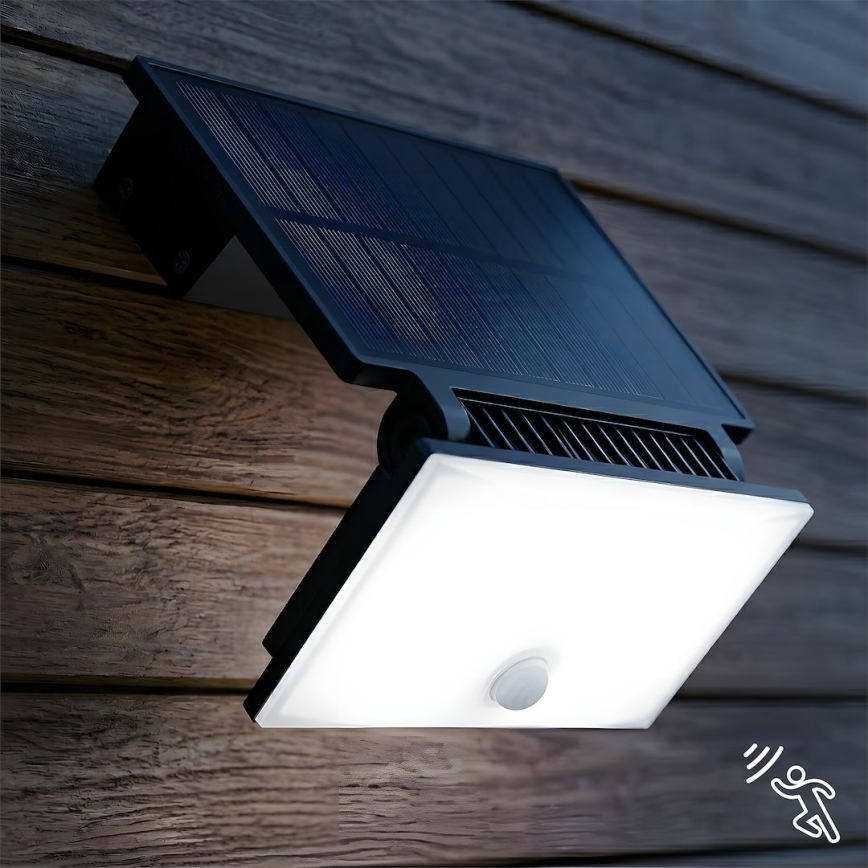 LED Floodlight with Sensor and Solar Panel FUJI LED/8W/3,7V 2000 mAh IP65