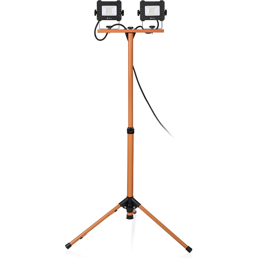 LED Floodlight with Stand 2xLED/10W/230V 4000K IP65 orange/black