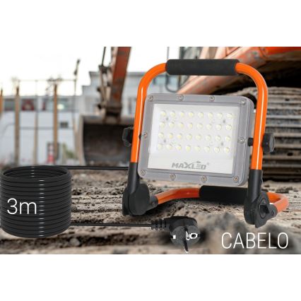 LED Floodlight with Stand LED/50W/230V 5000K IP65 orange