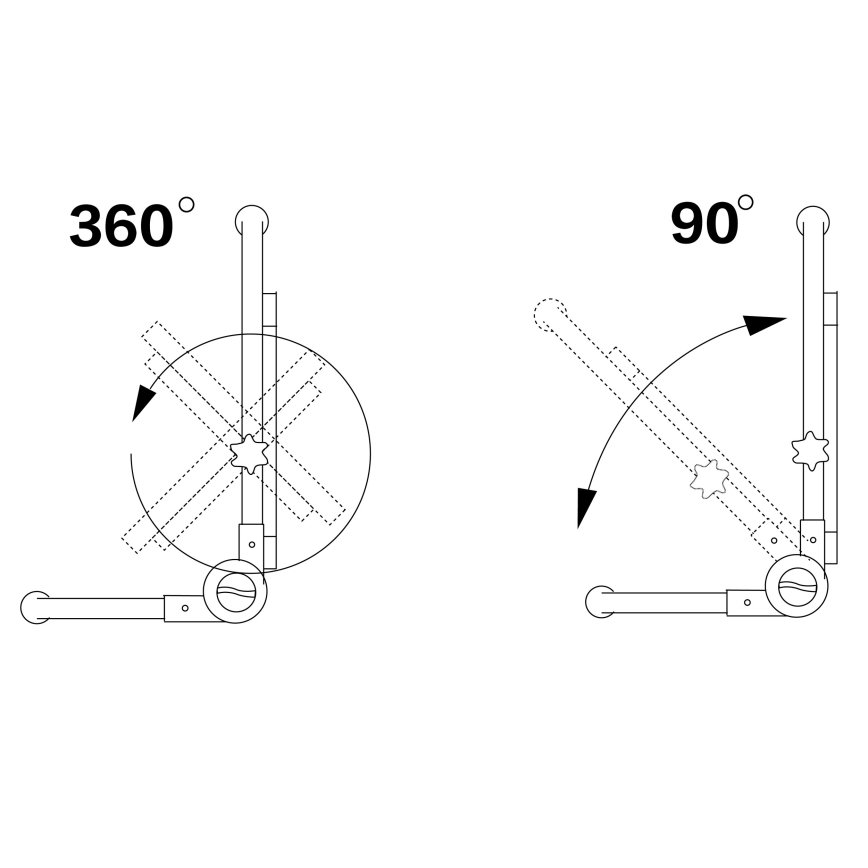 LED Floodlight with Stand LED/50W/230V 5000K IP65 orange