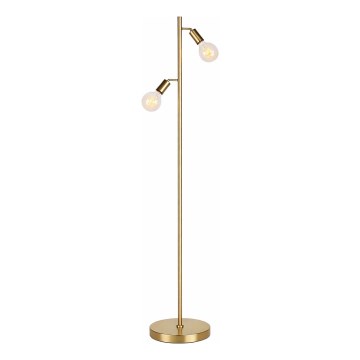 LED Floor Lamp 2xE27/7W/230V 2000K Gold