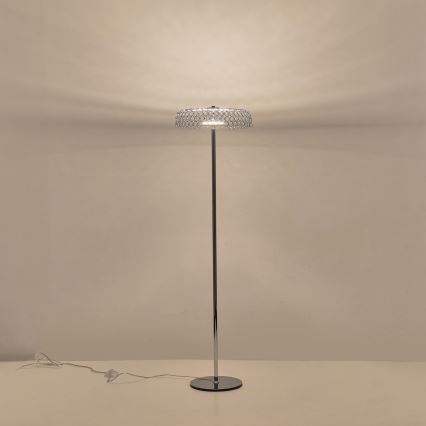 LED Floor lamp LED/10W/230V 3000K shiny chrome