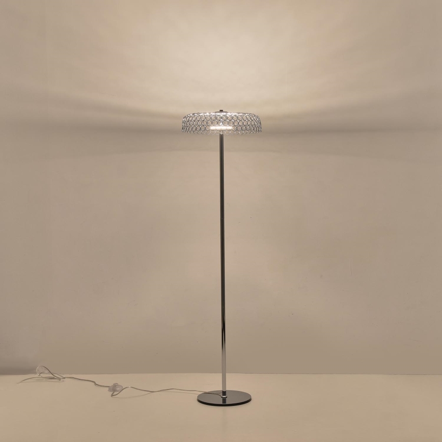 LED Floor lamp LED/10W/230V 3000K shiny chrome