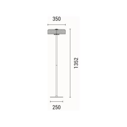 LED Floor lamp LED/10W/230V 3000K shiny chrome