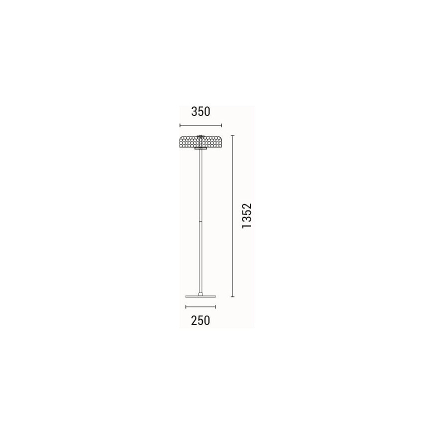 LED Floor lamp LED/10W/230V 3000K shiny chrome