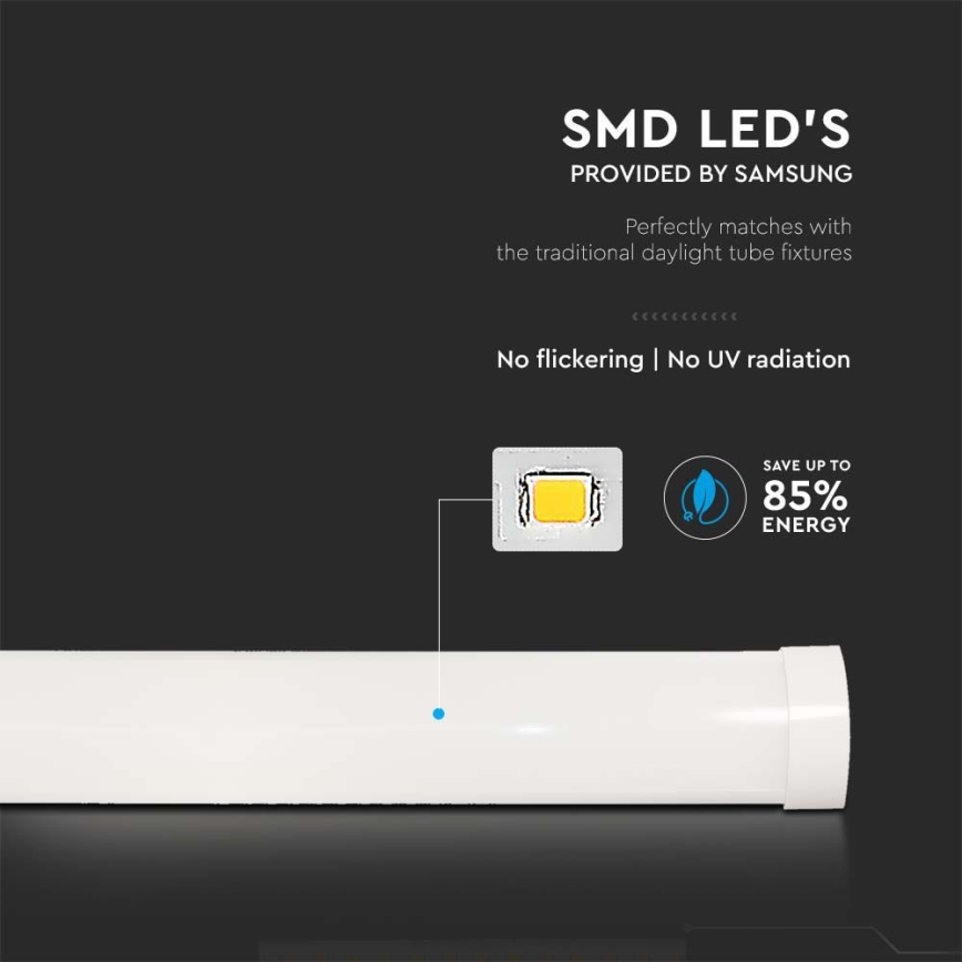 LED Fluorescent light SAMSUNG CHIP LED/40W/230V 3000K 120 cm