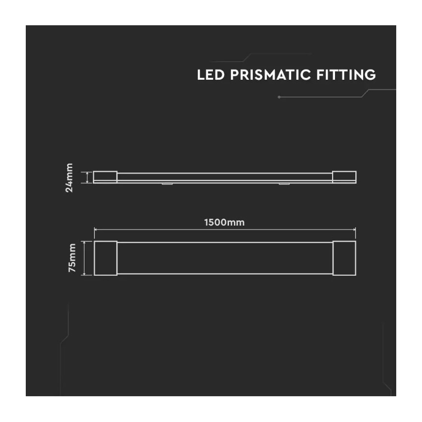 LED Fluorescent light SAMSUNG CHIP LED/50W/230V 6500K 150 cm