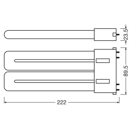 LED Fluorescent tube 2G10/20W/230V 3000K - Osram