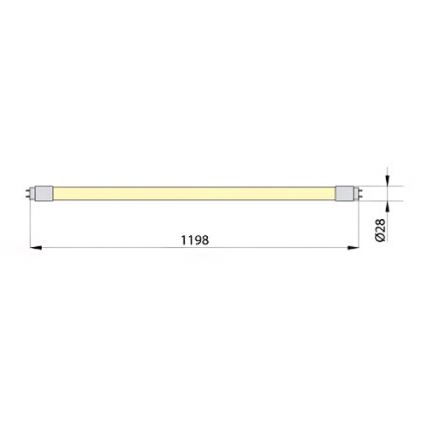 LED Fluorescent tube ECOSTER T8 G13/18W/230V 3000K 119,8 cm