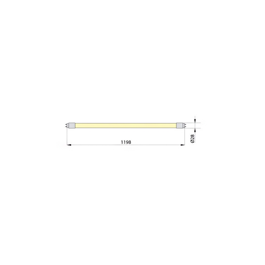 LED Fluorescent tube ECOSTER T8 G13/18W/230V 3000K 119,8 cm