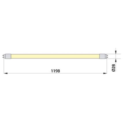 LED Fluorescent tube ECOSTER T8 G13/18W/230V 4000K 119,8 cm