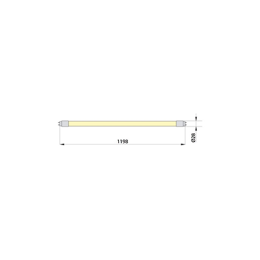 LED Fluorescent tube ECOSTER T8 G13/18W/230V 4000K 119,8 cm