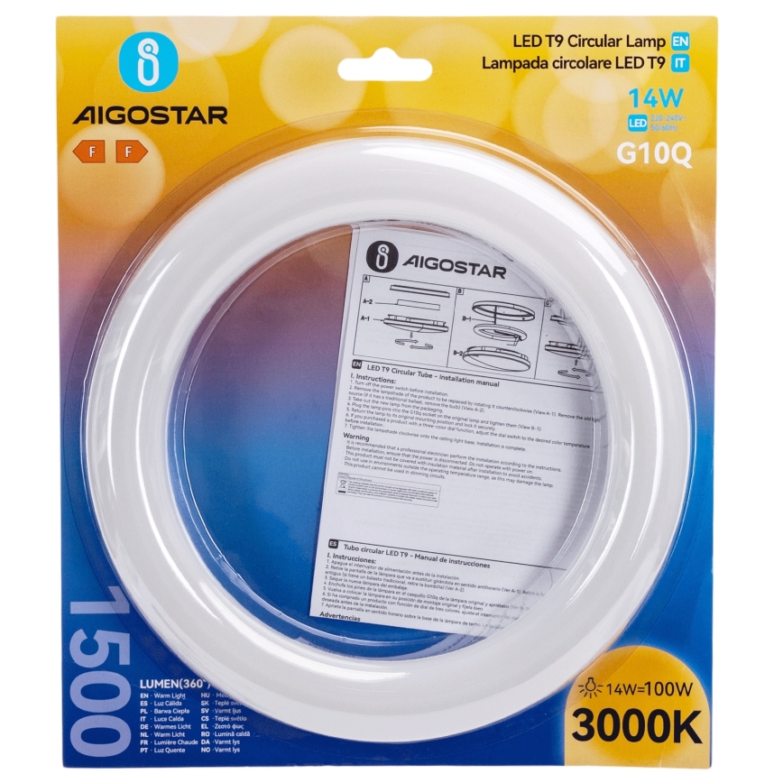 LED Fluorescent Tube G10q/14W/230V 3000K - Aigostar