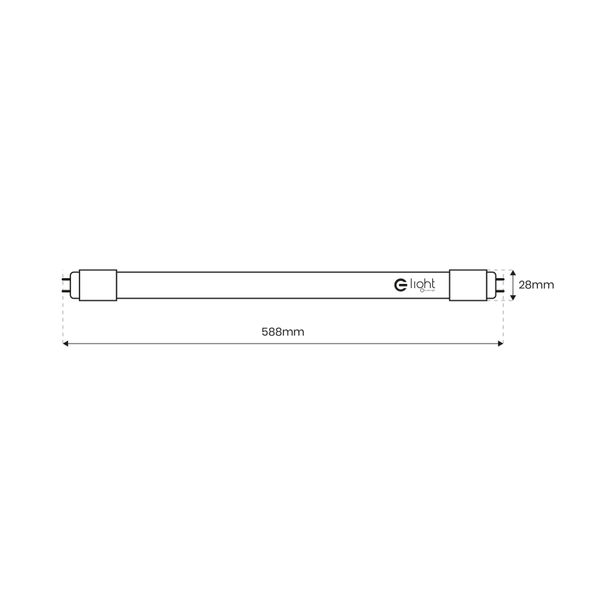LED Fluorescent tube G13/9W/230V 6500K 58,8 cm