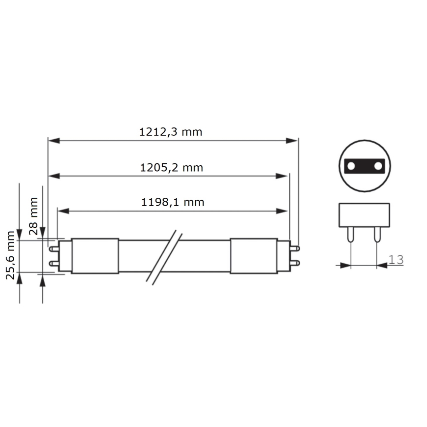 LED Fluorescent tube Philips MASTER T8 G13/16W/80V 6500K 120 cm