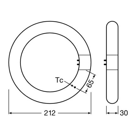 LED Fluorescent tube SUBSTITUBE T9 G10q/12W/230V 4000K d. 21,2 cm - Osram