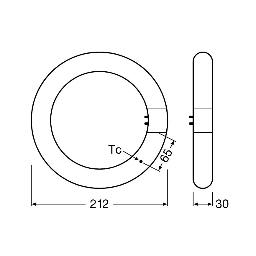 LED Fluorescent tube SUBSTITUBE T9 G10q/12W/230V 4000K d. 21,2 cm - Osram