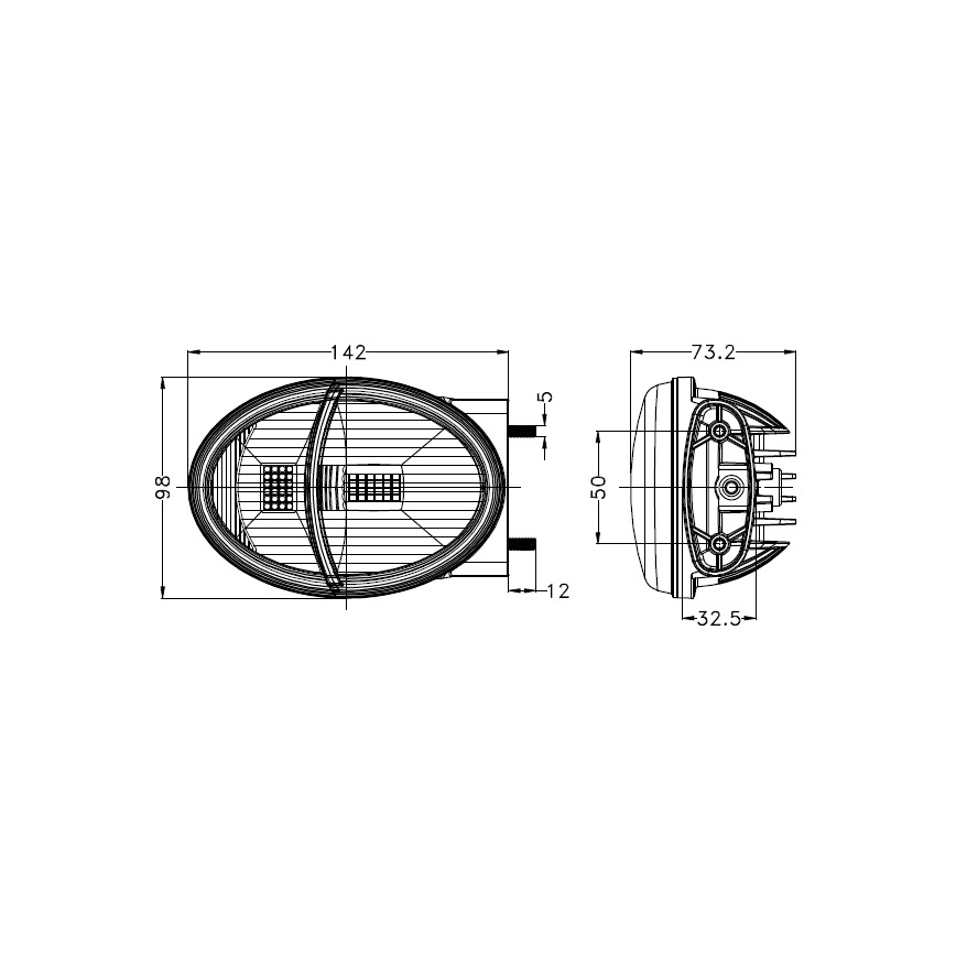 LED Front Work Light for Tractor LED/102W/10-30V IP69 5700K