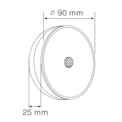 LED Furniture lighting with a sensor LED/1,2W/4,5V 3xAA matte chrome