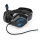 LED Gaming headphones with a microphone black/blue