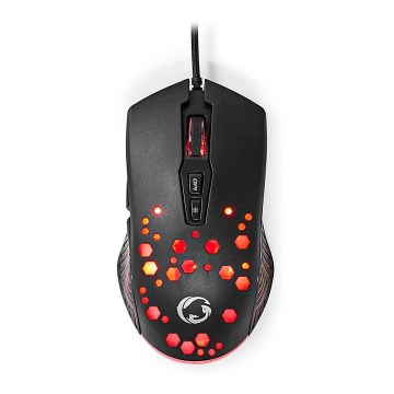 LED Gaming mouse 800/1200/2400/3200/4800/7200 DPI 7 buttons black