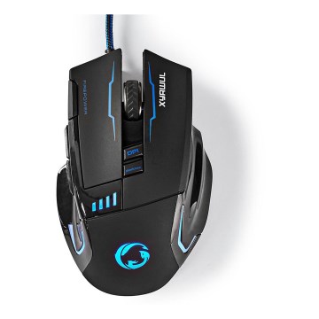 LED Gaming mouse 800/1600/2400/4000 DPI 8 buttons black