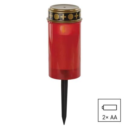 LED Grave candle LED/2xAA IP44