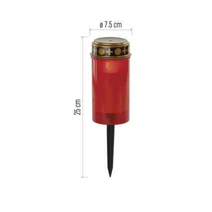 LED Grave candle LED/2xAA IP44
