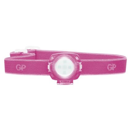 LED Headlamp GP EVERYBODY 4xLED/2×CR2025 pink