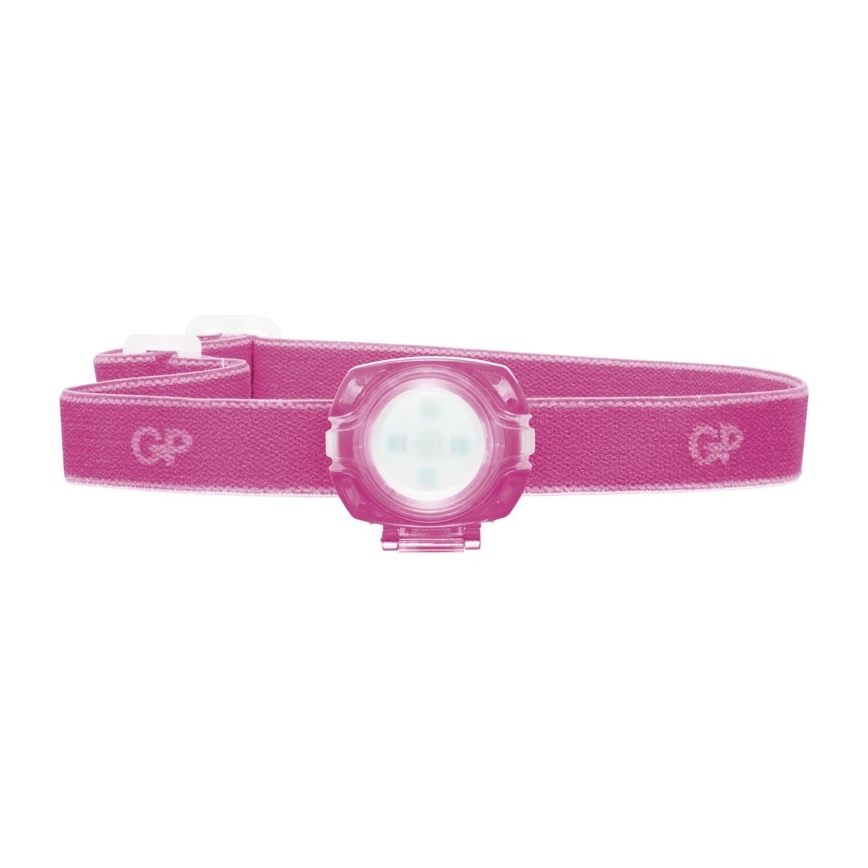 LED Headlamp GP EVERYBODY 4xLED/2×CR2025 pink