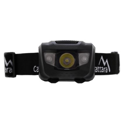 LED Headlamp with red light LED/3W/3xAAA IP44 black